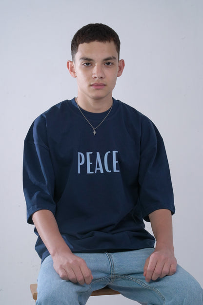 PEACE Navy Blue T-shirt